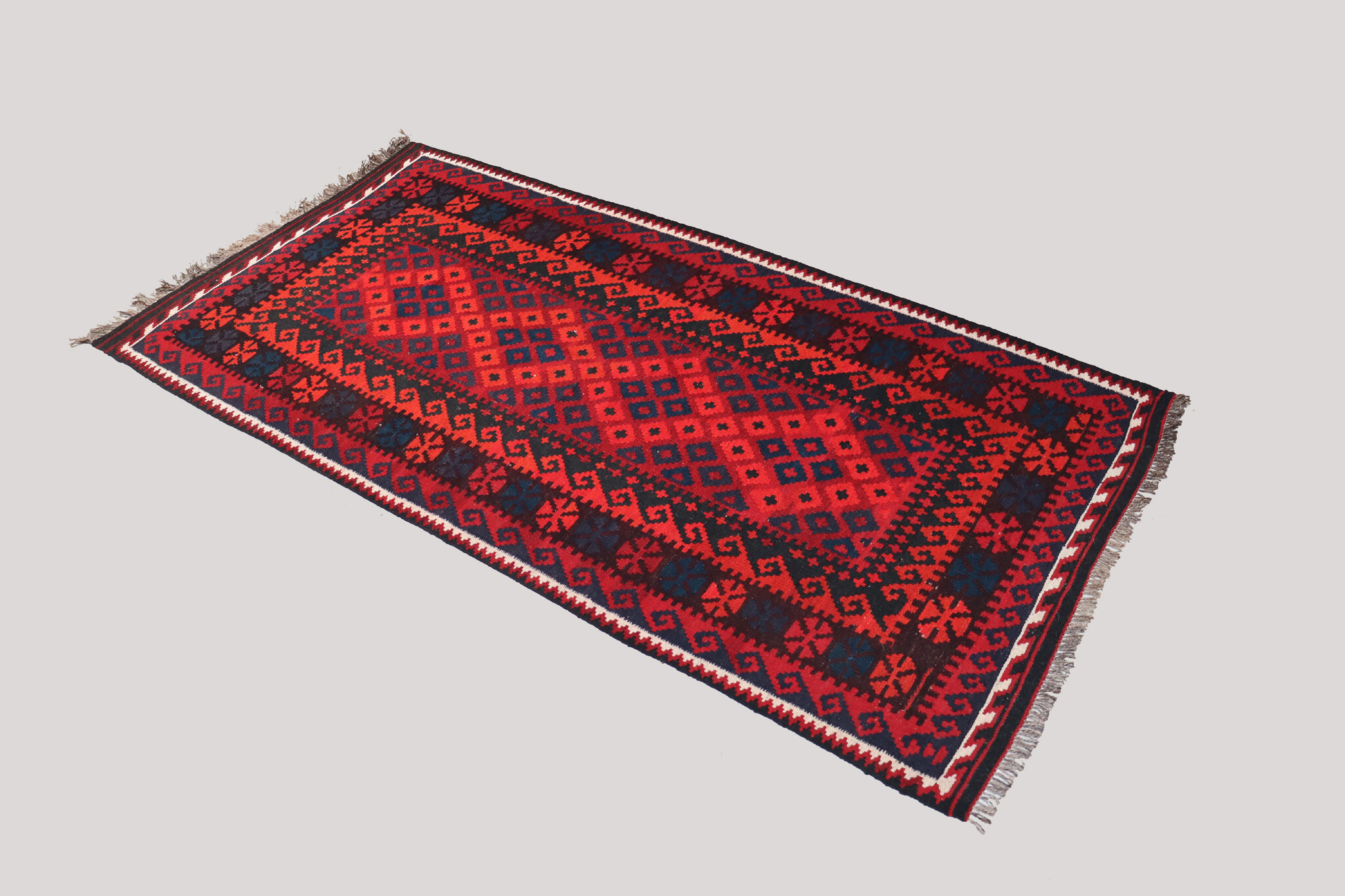 208x103 cm Afghan   nomadic Kilim rug  No:172