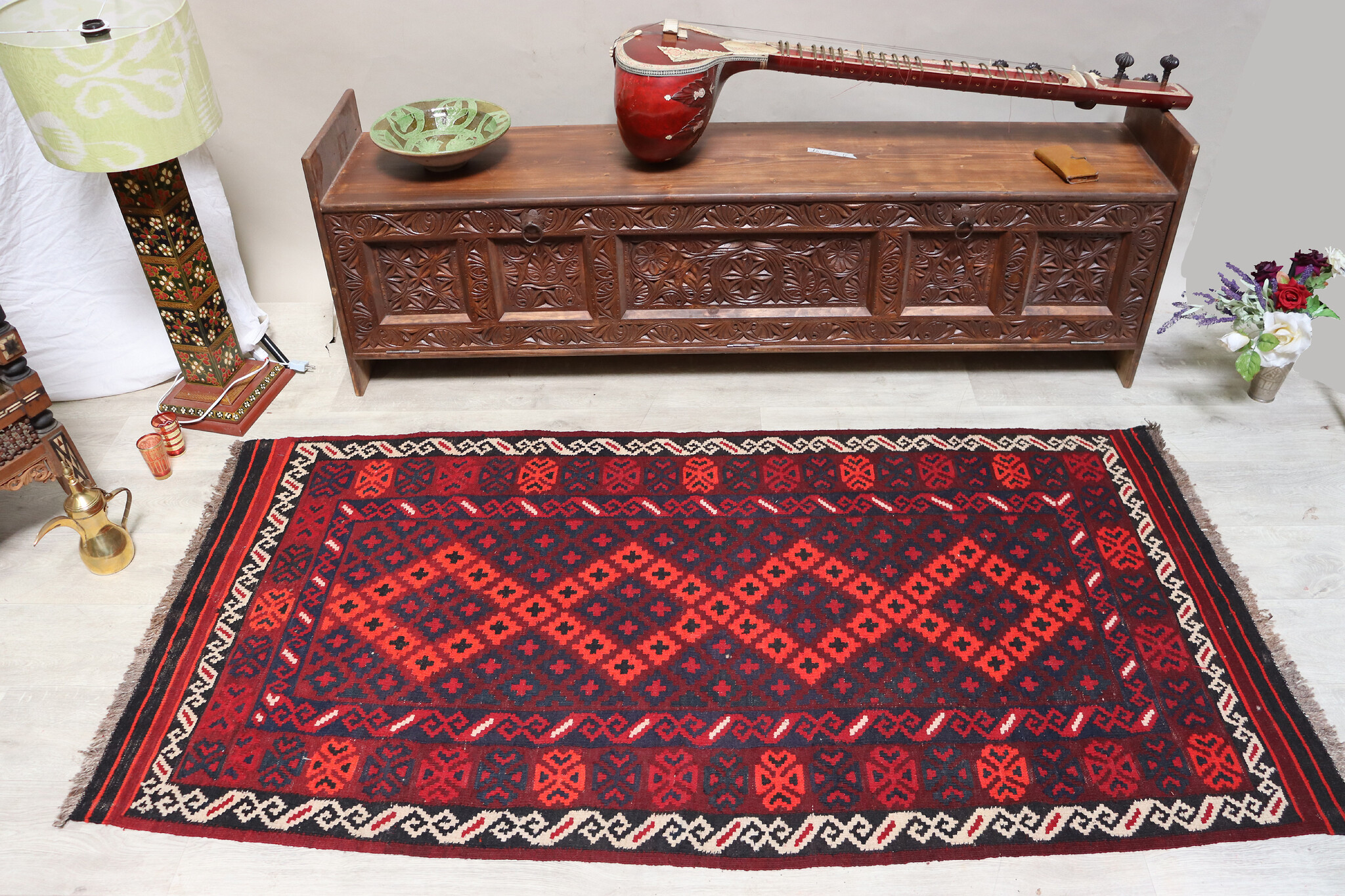 205x104 cm Afghan   nomadic Kilim rug  No:169