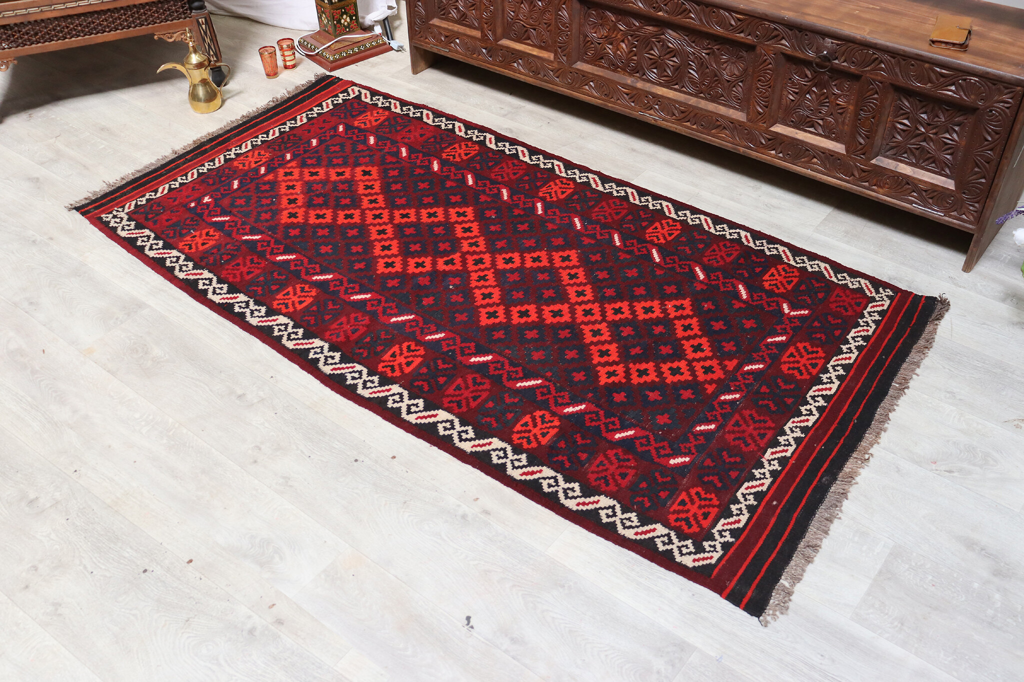 205x104 cm Afghan   nomadic Kilim rug  No:169