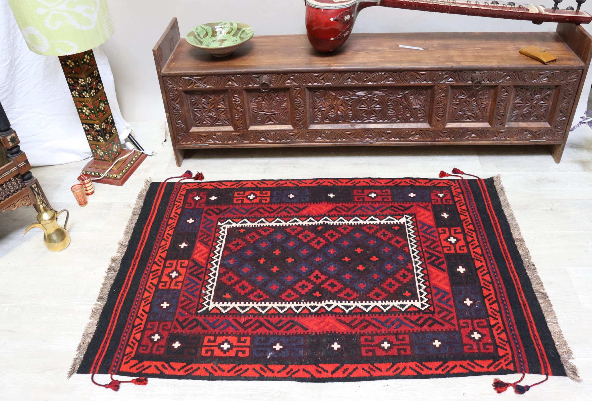 157x103 cm Afghan   nomadic Kilim rug  No:159