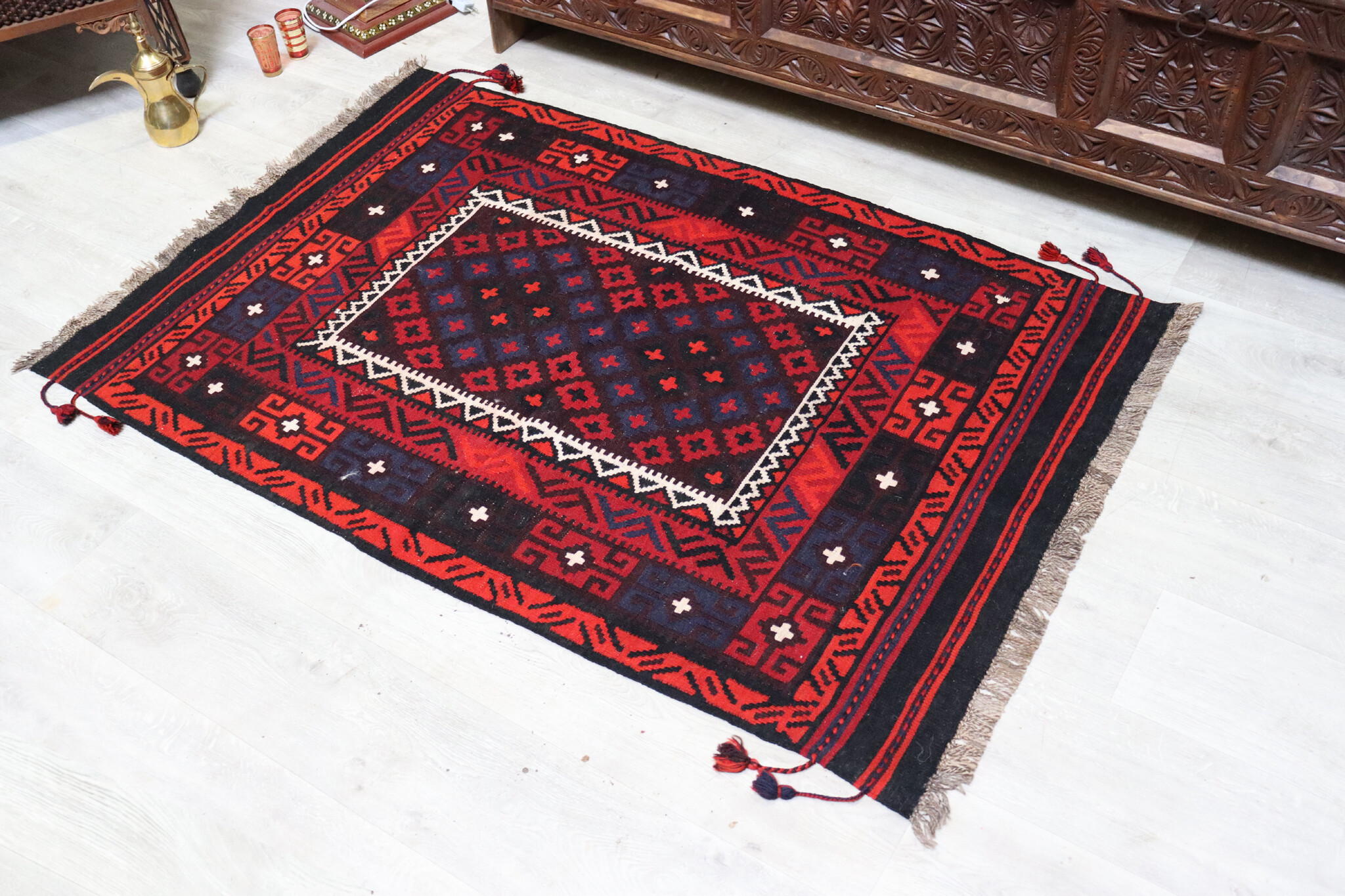 157x103 cm Afghan   nomadic Kilim rug  No:159