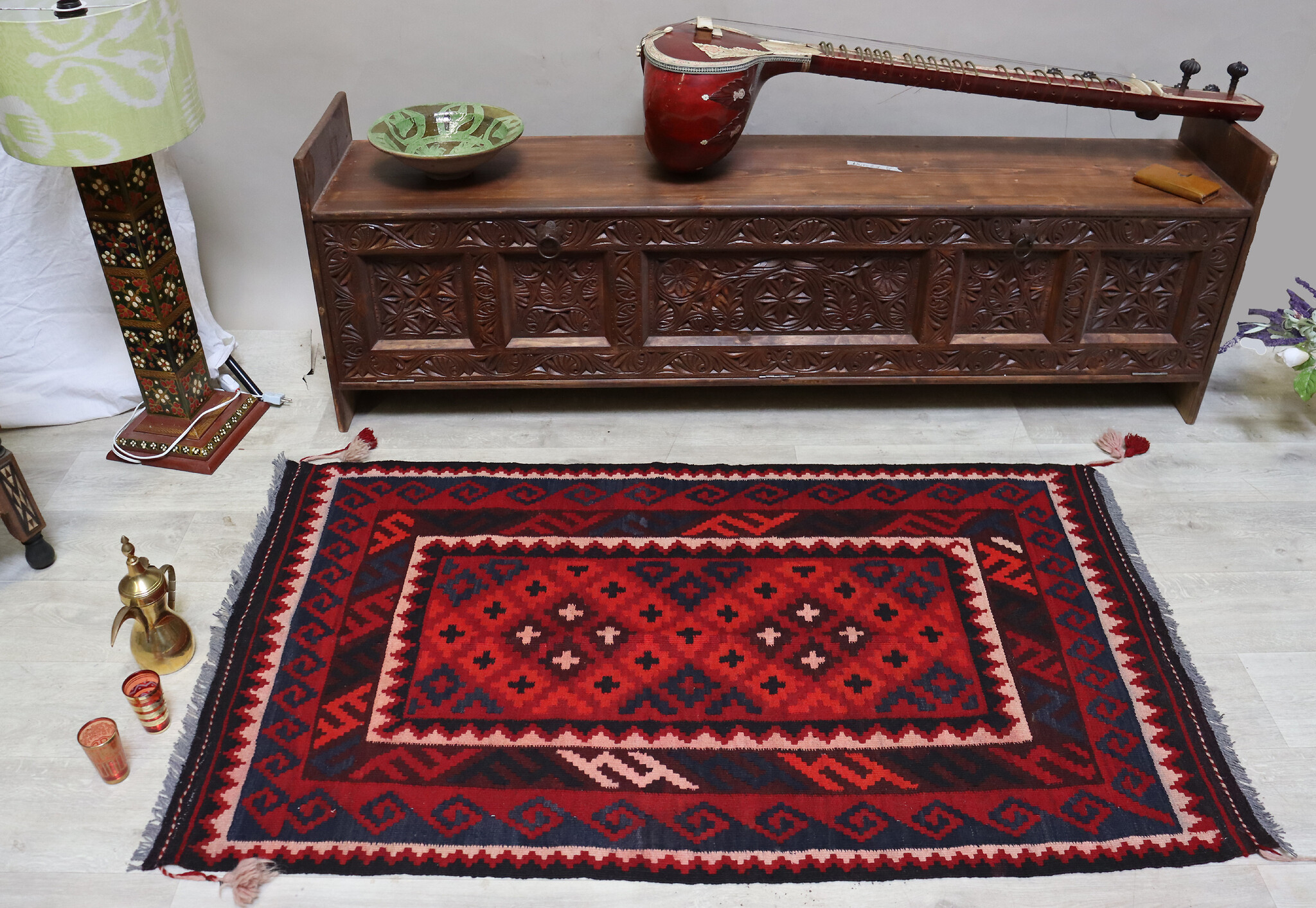 160x92 cm Afghan   nomadic Kilim rug  No:161