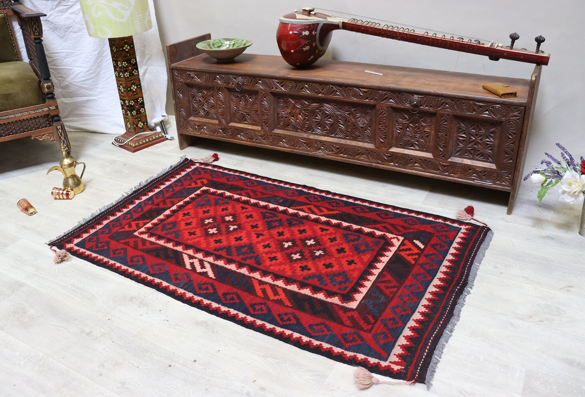 160x92 cm Afghan   nomadic Kilim rug  No:161