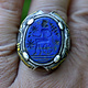 Turkmen Ring  Lapis Lazli seal stone No: 442