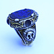 Turkmen Ring  Lapis Lazli seal stone No: 442