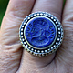 Turkmen Ring  Lapis Lazli seal stone No: 441