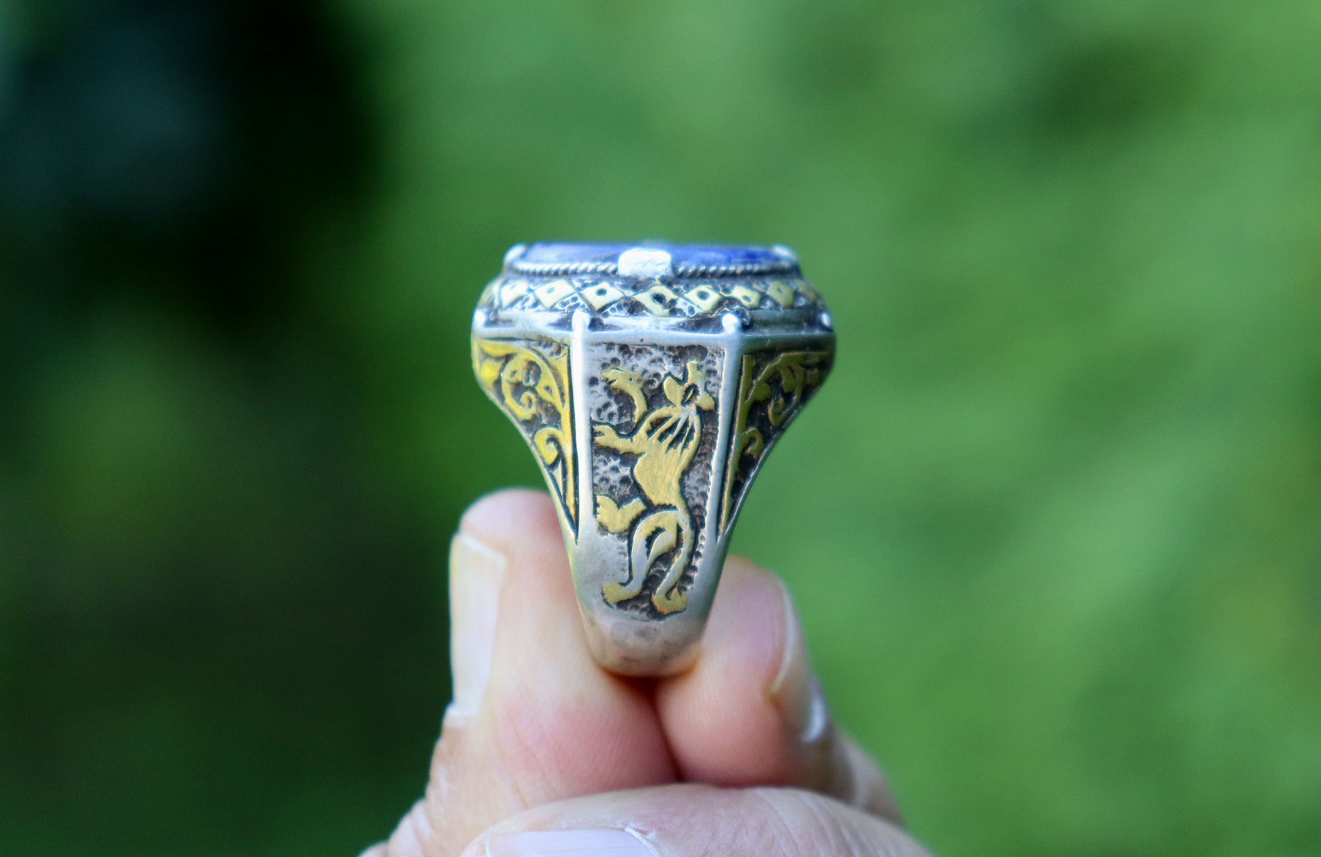 Turkmenische Lapis Lazli Siegel Ring  Nr: 440