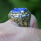 Turkmen Ring  Lapis Lazli seal stone No: 440