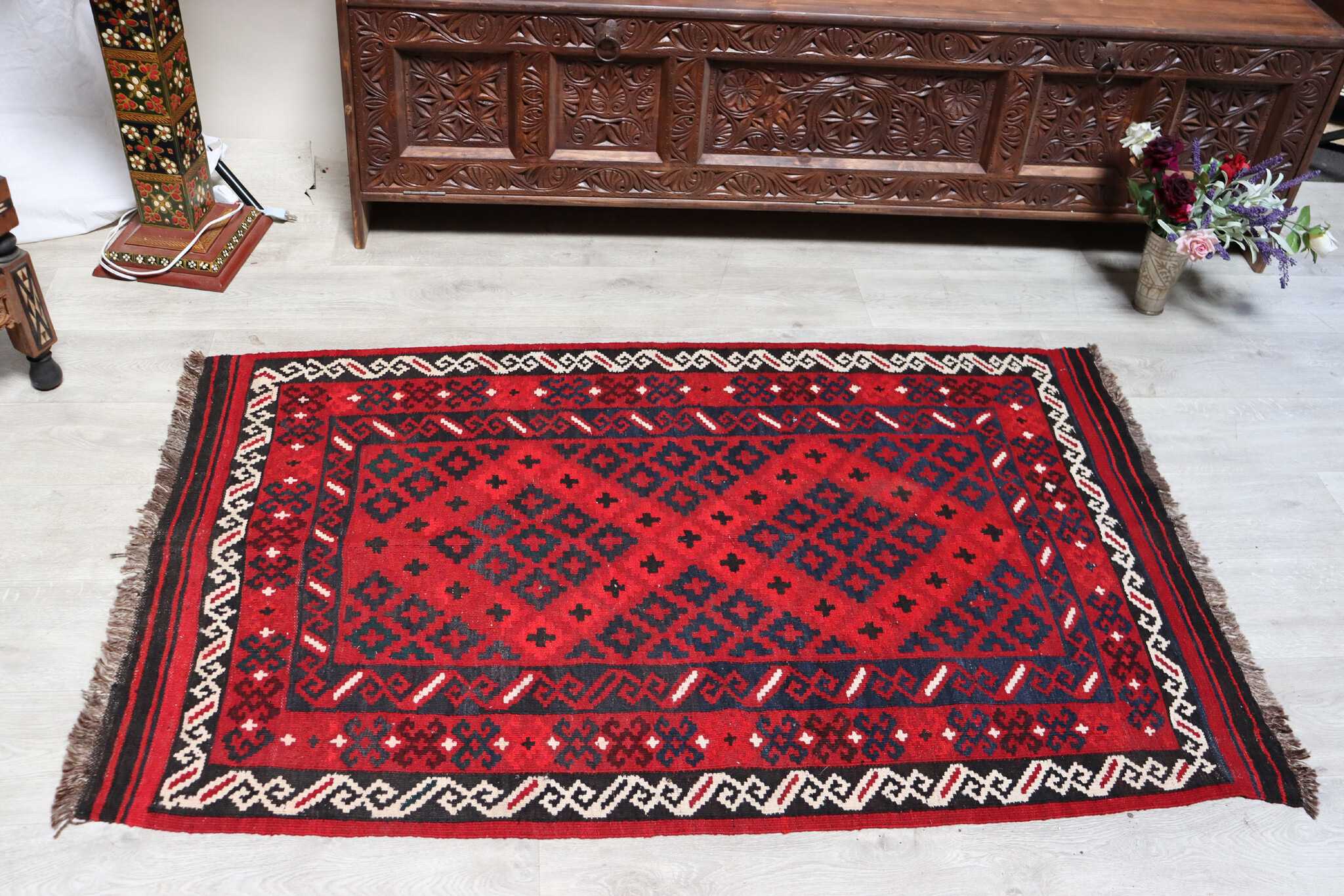 155x100 cm Afghan   nomadic Kilim rug  No:163