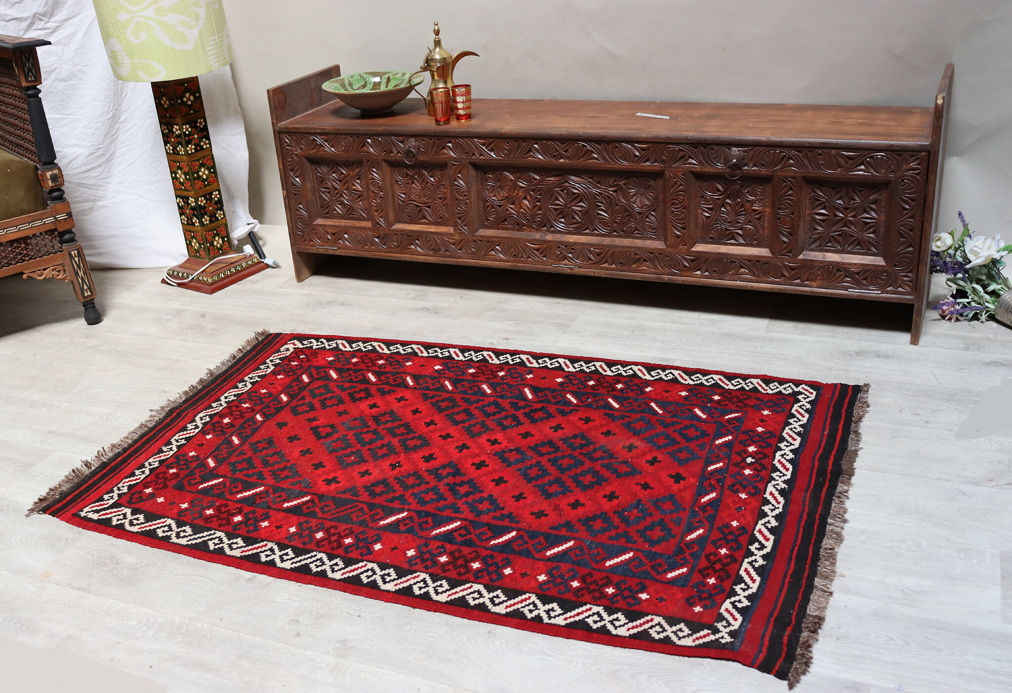 155x100 cm Afghan   nomadic Kilim rug  No:163