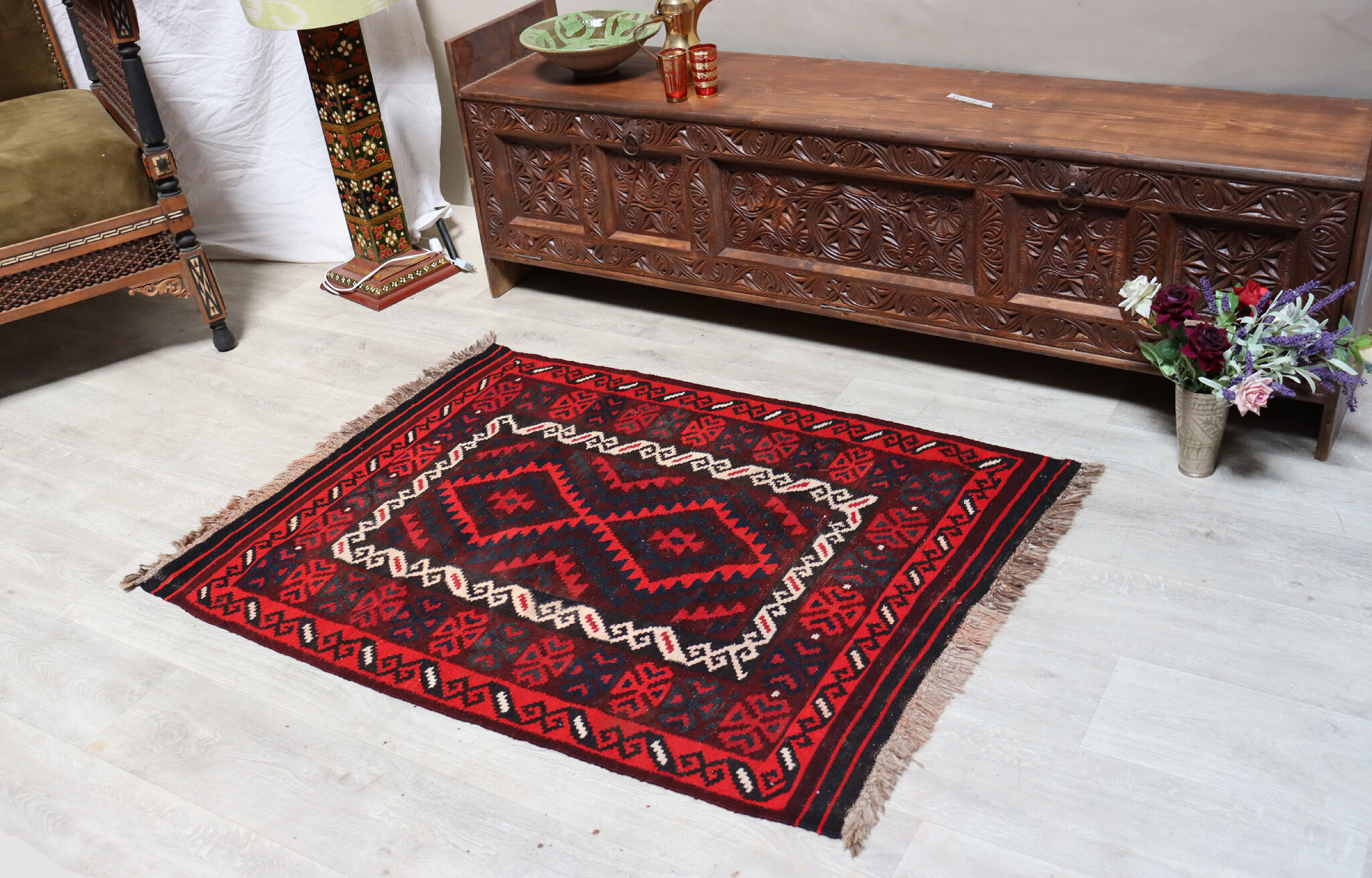 130x96 cm Afghan   nomadic Kilim rug  No:184