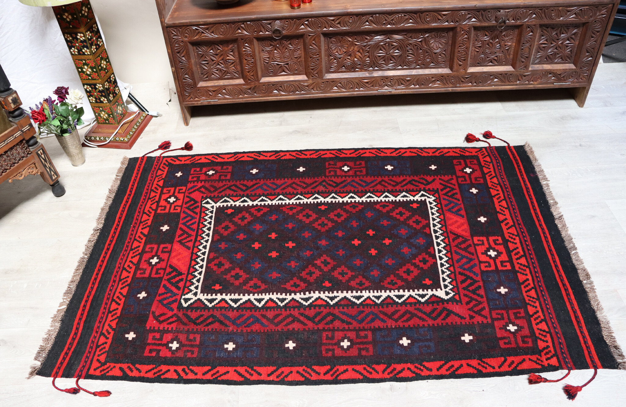 168x103 cm afghan maimana Kelim Nr: 158