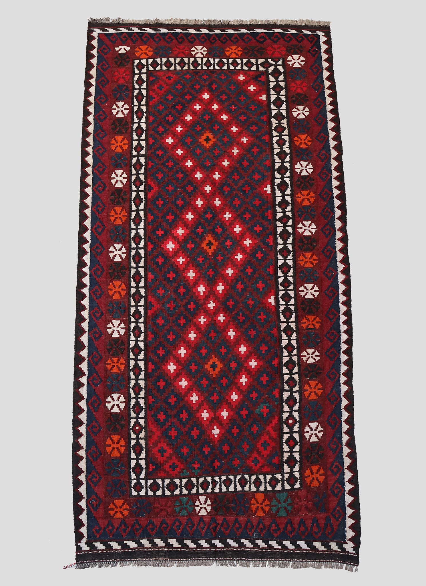 233x116 cm Afghan   nomadic Kilim rug  No:186