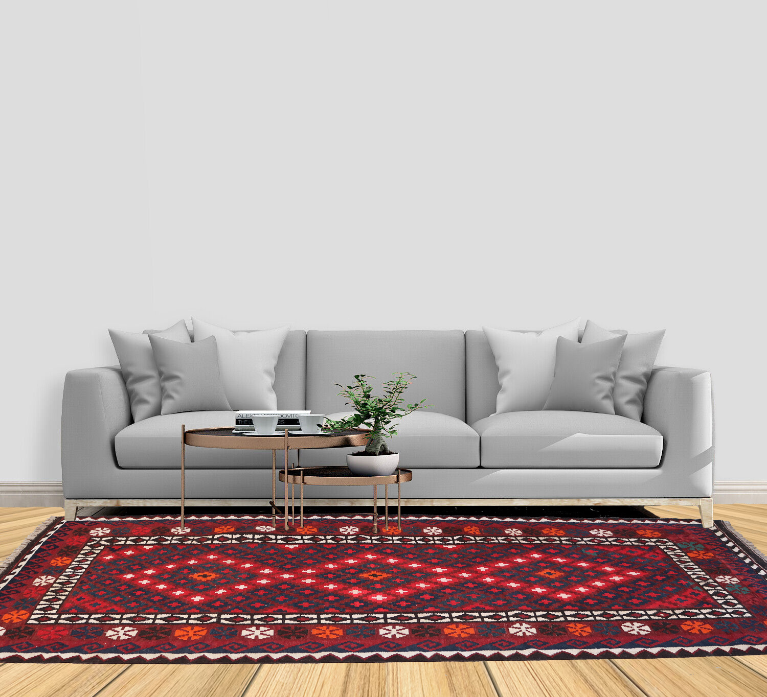 233x116 cm Afghan   nomadic Kilim rug  No:186