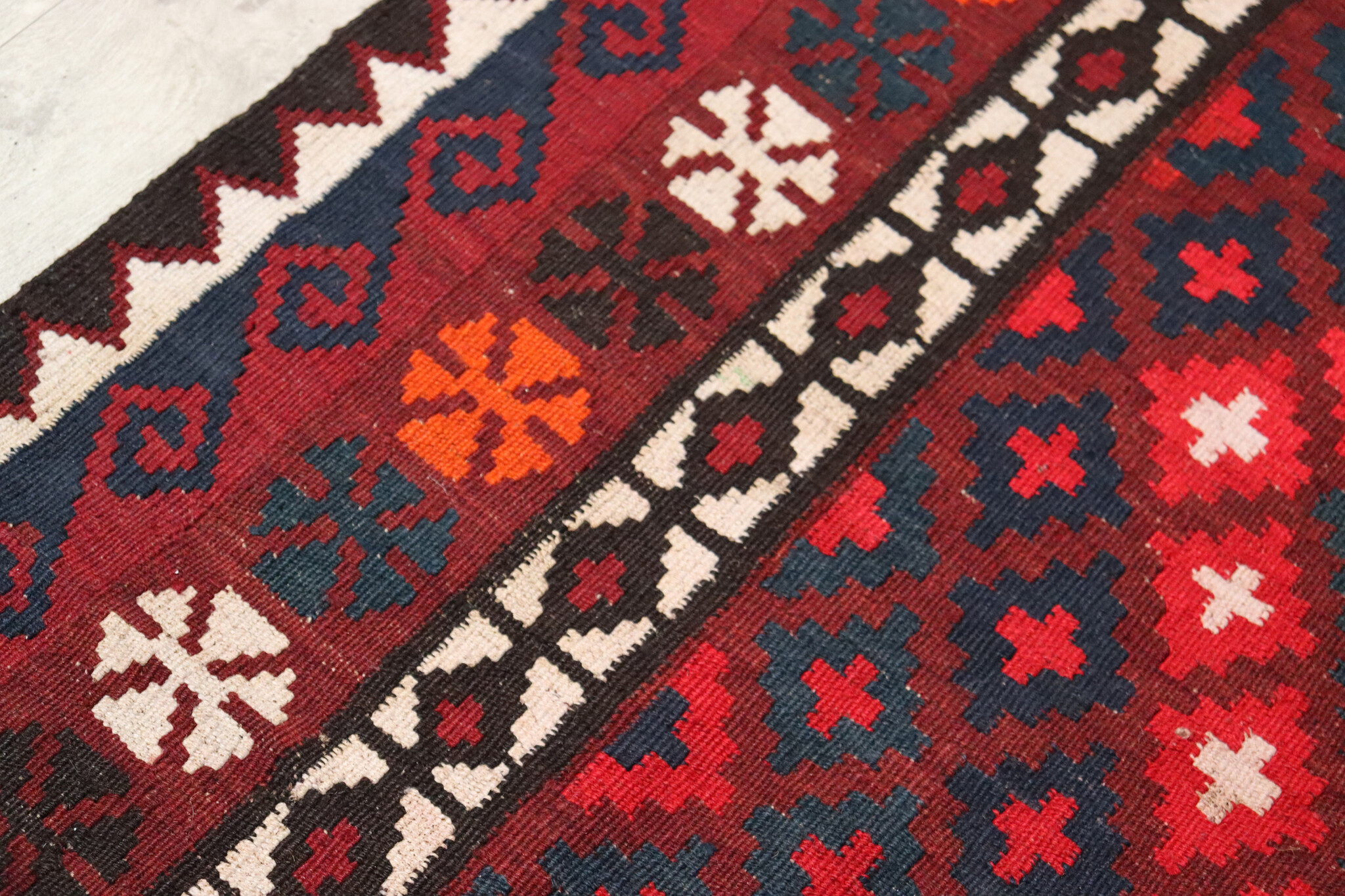 233x116 cm Afghan   nomadic Kilim rug  No:186