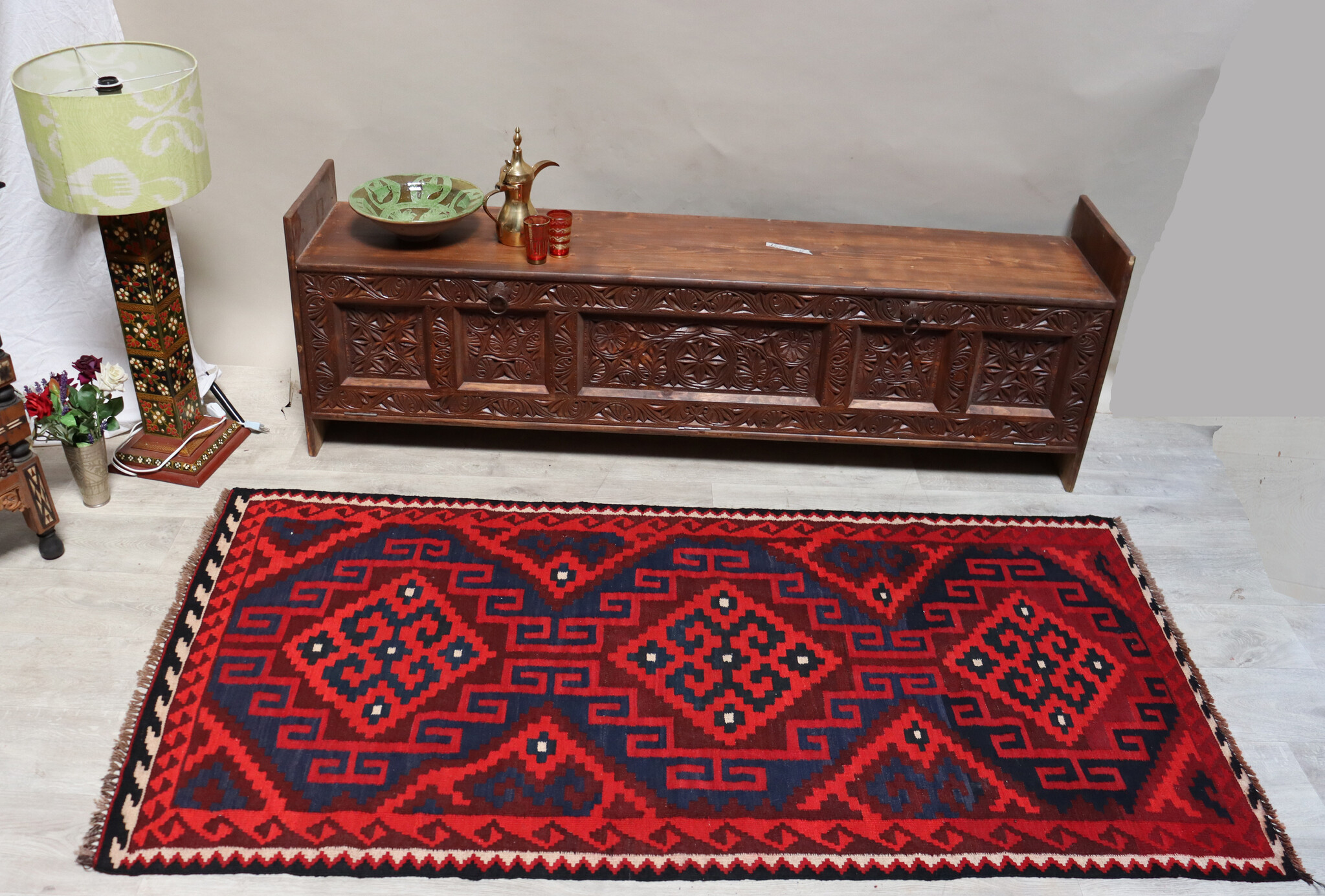 201x101 cm Afghan   nomadic Kilim rug  No:166