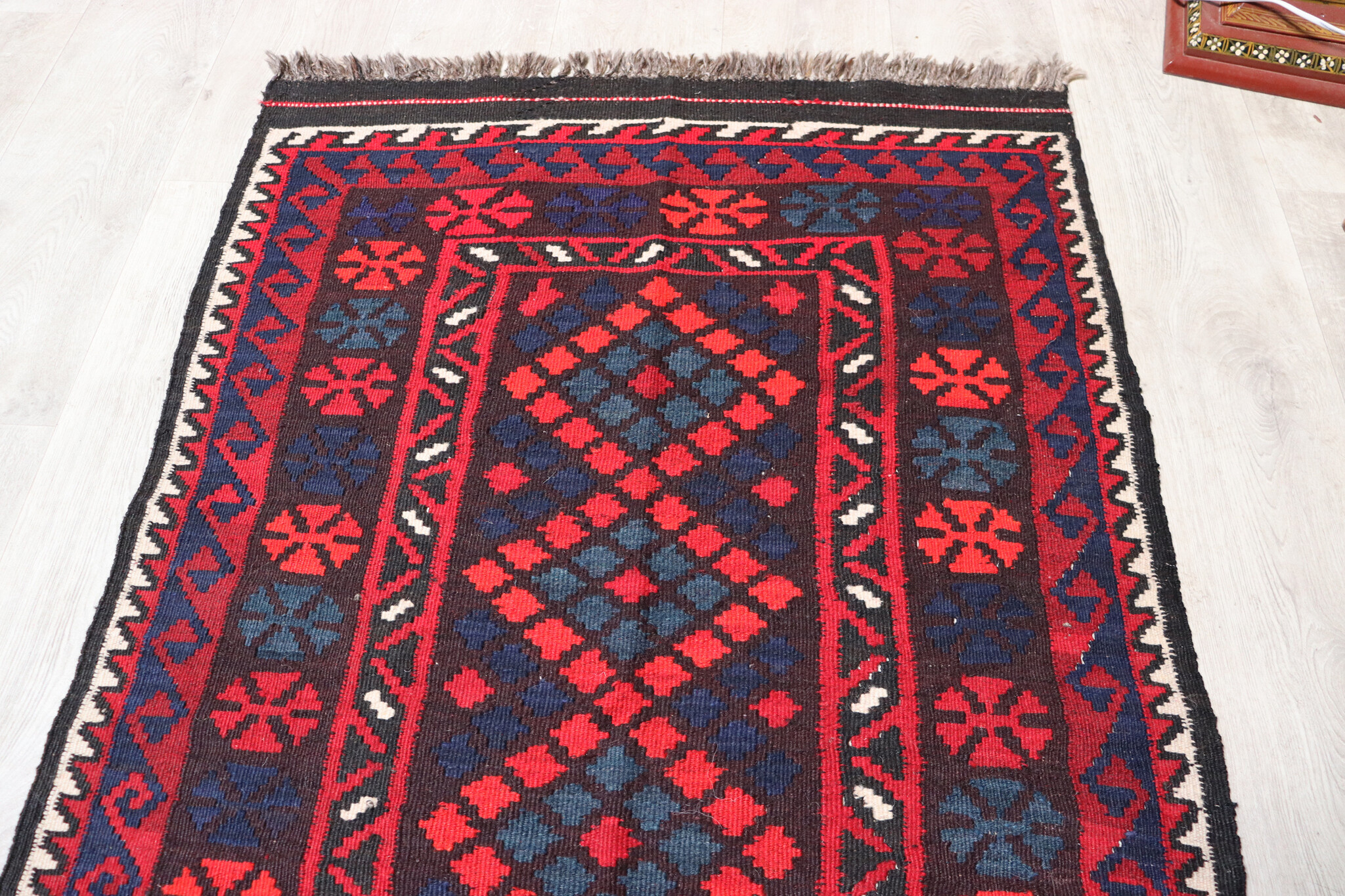 201x87 cm Afghan   nomadic Kilim rug  No:180