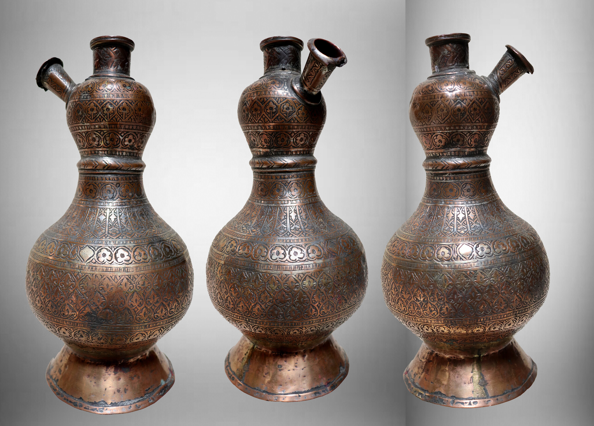 antik Massiv islamische Kupfer  Wasserpfeife shisha Hookahs Schischa nargile Kalian aus Afghanistan Nr:23/14