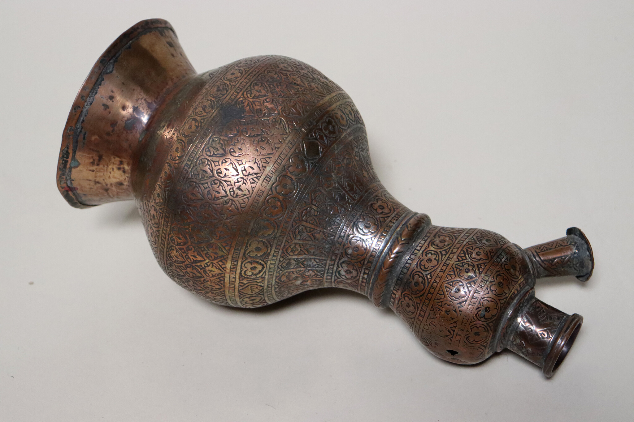 Antique Engraved copper Hookah Shisha hubble-bubble from Afghanistan No:23/14