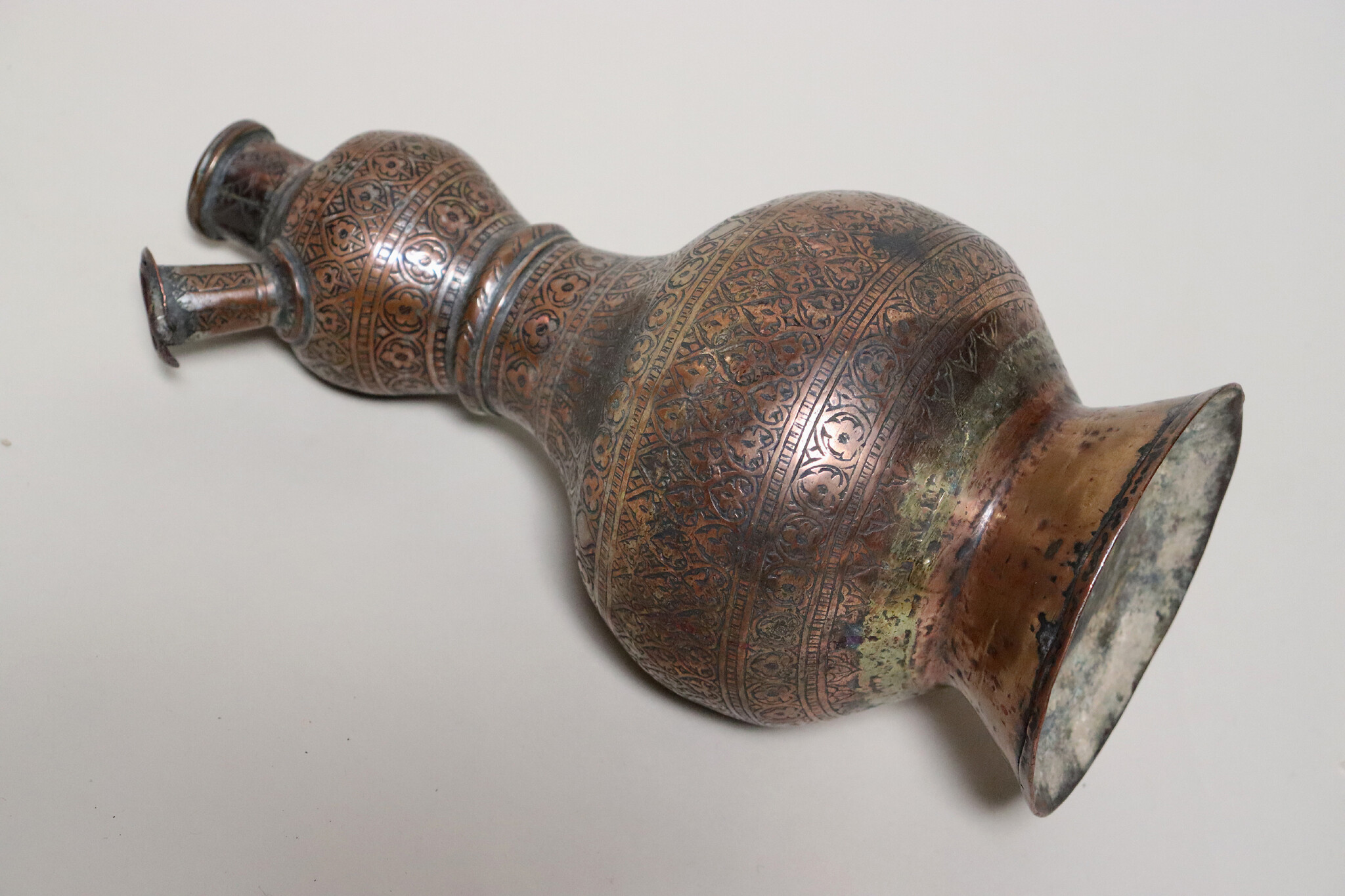 Antique Engraved copper Hookah Shisha hubble-bubble from Afghanistan No:23/14