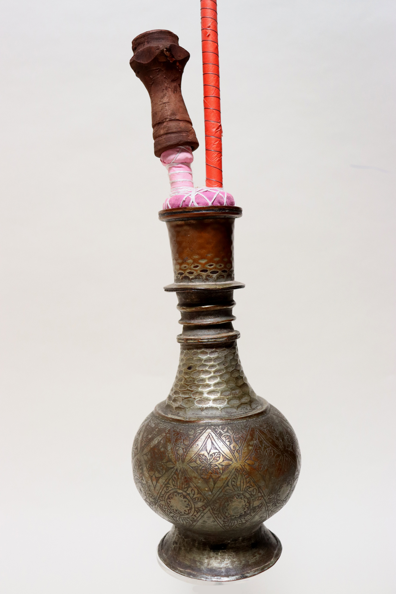 Antique Engraved copper Hookah Shisha hubble-bubble from Afghanistan No:23/10