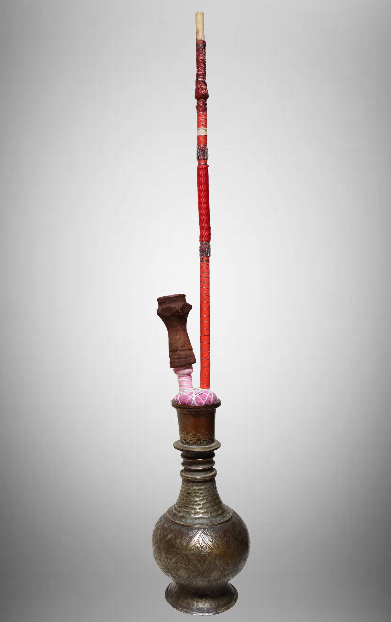 Antique Engraved copper Hookah Shisha hubble-bubble from Afghanistan No:23/10