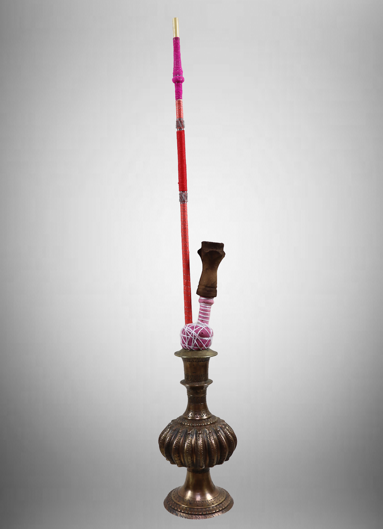 Antique Engraved Brass Hookah Shisha hubble-bubble from india pakistan No:23/ 9