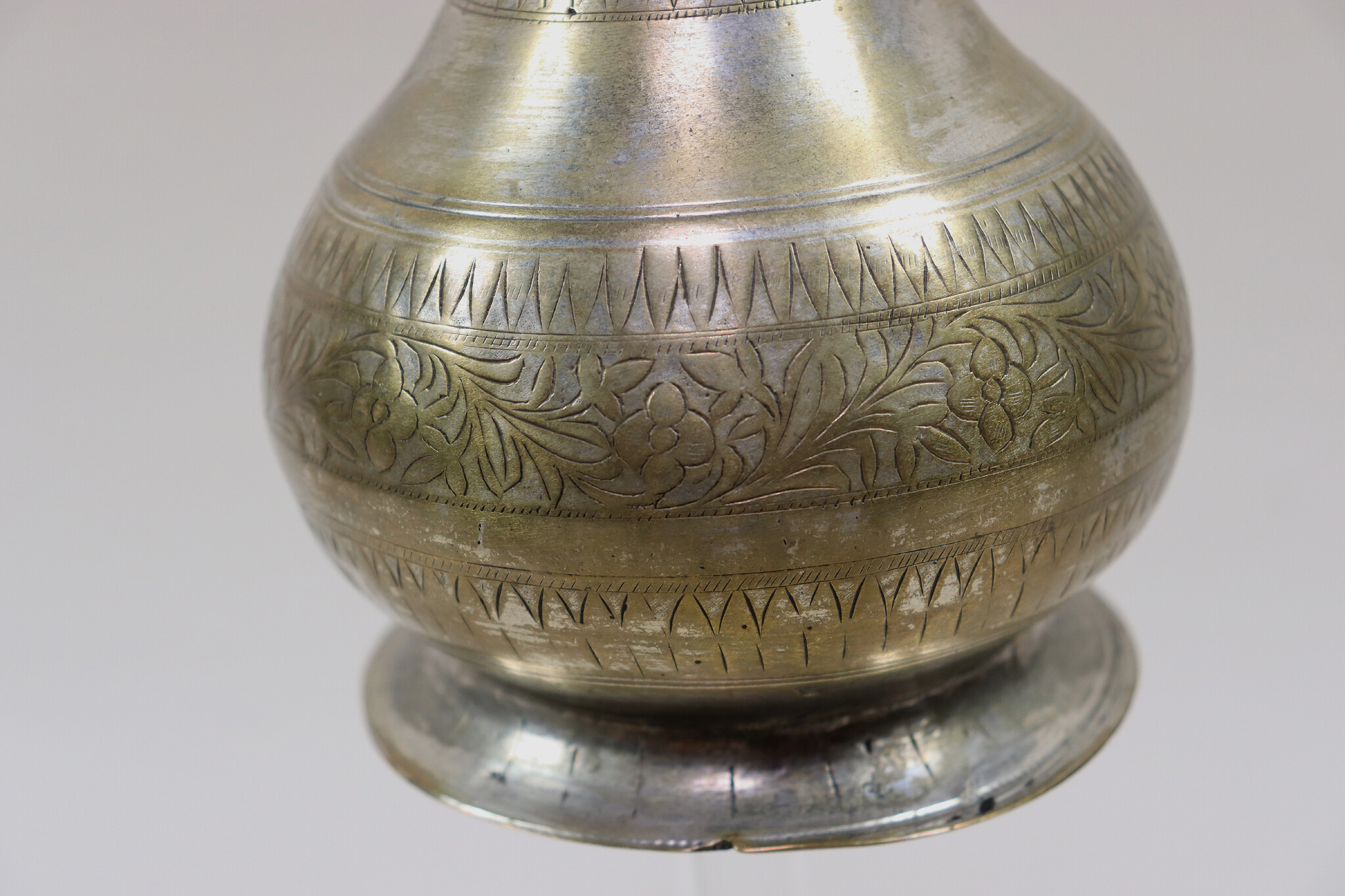 Antique Engraved Brass Hookah Shisha hubble-bubble from india pakistan No:23/  2