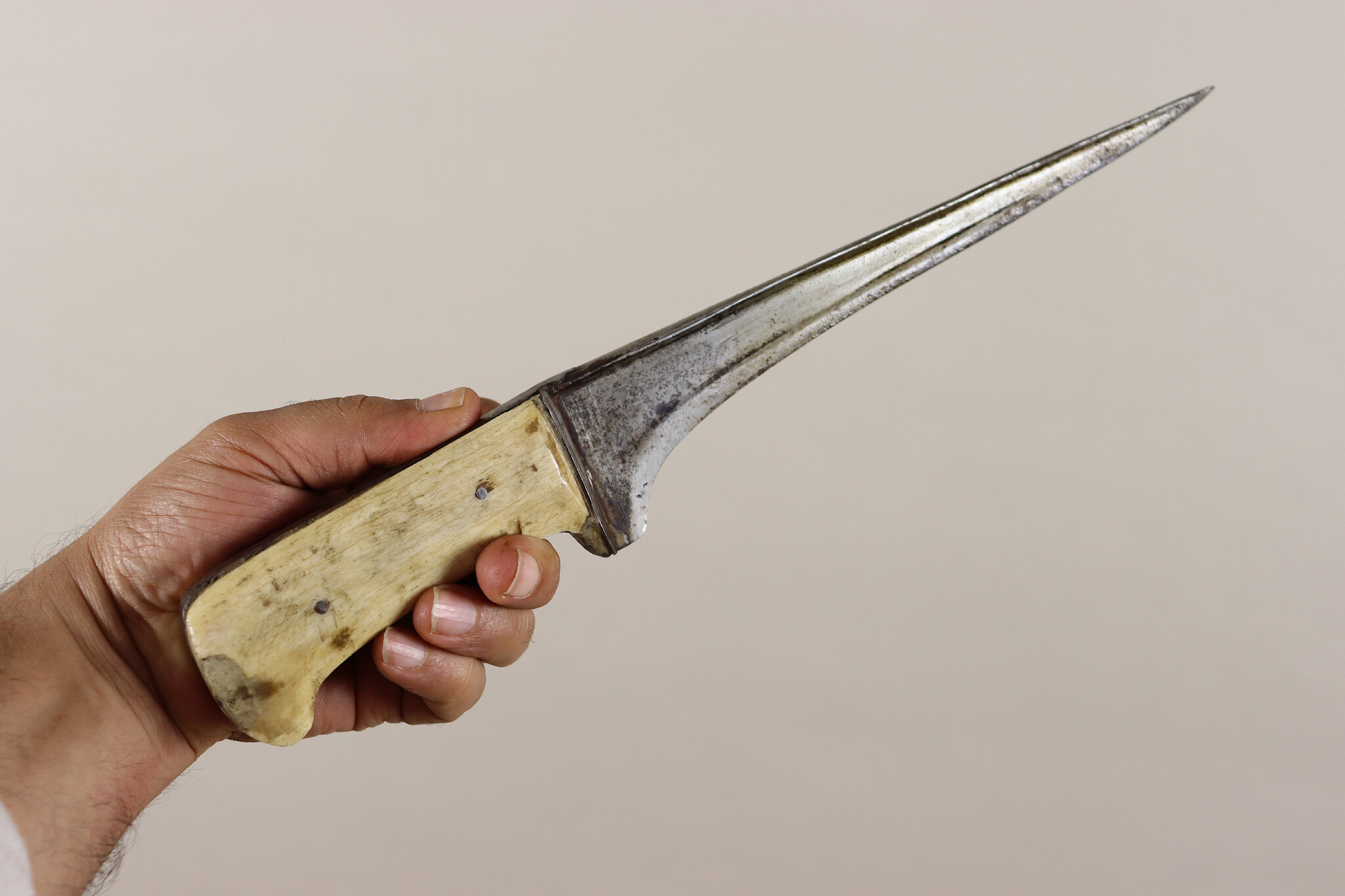 Antique Original Afghan Khyber Waziri knife dagger pesh kabz , karud, choora, pesh kabz 19th to 20th century, T shaped blade, No: MS23/ A105