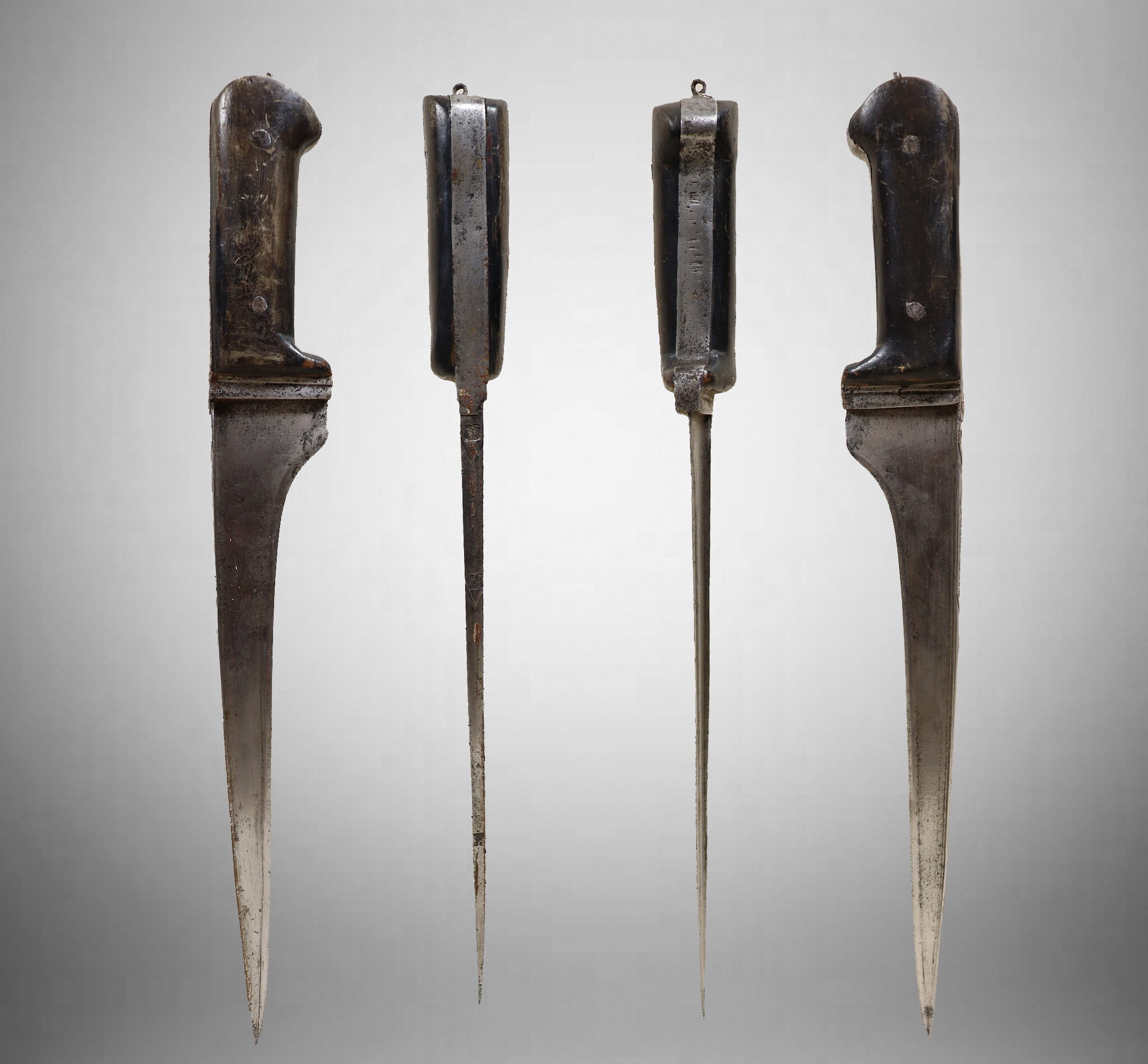 Antique Original Afghan Khyber Waziri knife dagger pesh kabz , karud, choora, pesh kabz 19th to 20th century, T shaped blade, No: MS23/ A113