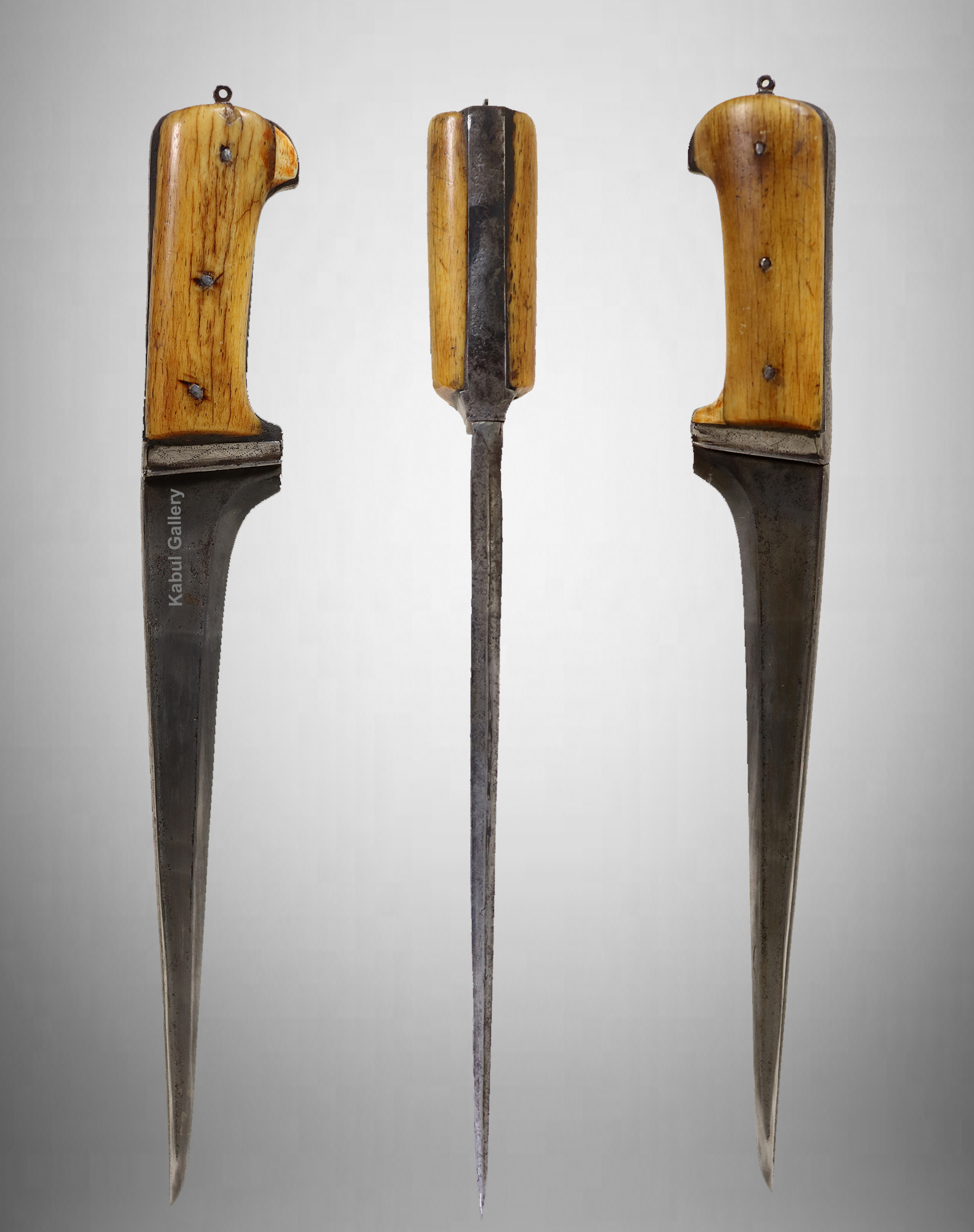 Antique Original Afghan Khyber Waziri knife dagger pesh kabz , karud, choora, pesh kabz 19th to 20th century, T shaped blade, No: MS23/ A120