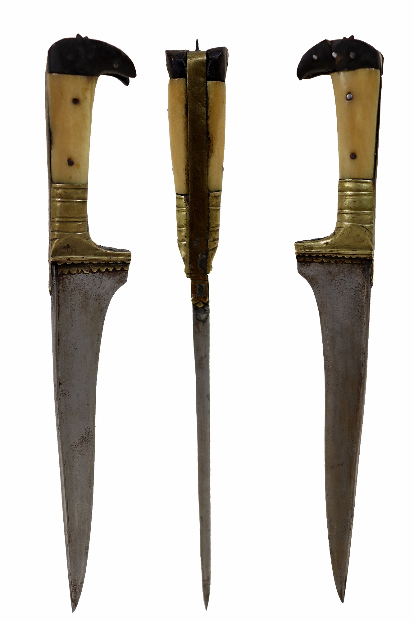 Antique Original Afghan Khyber Waziri knife dagger pesh kabz , karud, choora, pesh kabz 19th to 20th century, T shaped blade, No: MS23/ A117