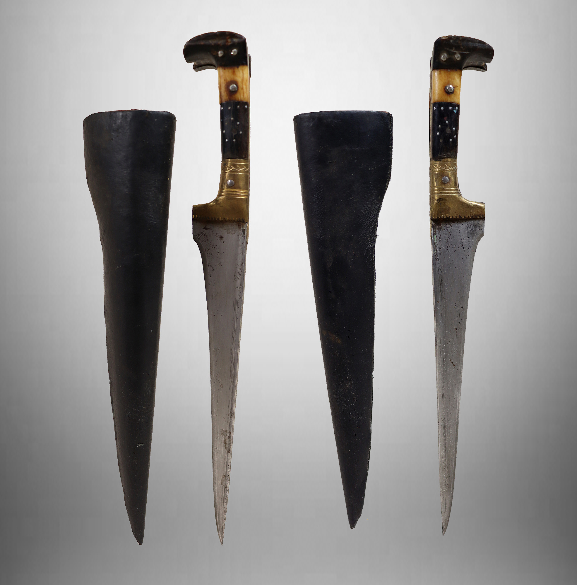 Antique Original Afghan Khyber Waziri knife dagger pesh kabz , karud, choora, pesh kabz 19th to 20th century, T shaped blade, No: MS23/ A118