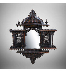 Antique Anglo Indian Carved Wall Shelf Early 20th century