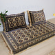Set of 3 Pcs  1x Mattress  + 2x cushions orient Afghan nomad pillow rug seat floor cushion 1001-night Seating  majlis Toshak توشک  (beige 23)