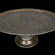 110x84 cm  Antique ottoman orient Islamic  Hammer Engraved copper table Tea table side table Tray Qalam Zani