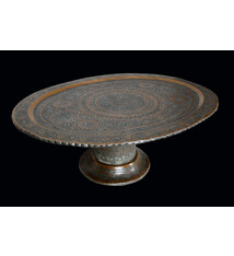 110x84 cm  Antique ottoman orient Islamic  Hammer Engraved Copper table Tea table side table Tray from  Qalam Zani
