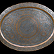 110x84 cm  Antique ottoman orient Islamic  Hammer Engraved copper table Tea table side table Tray Qalam Zani