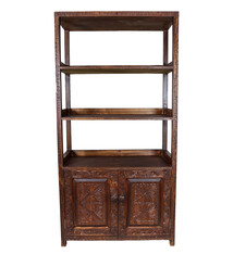 antique-look Hand carved solid wood  orient vintage wooden cabinet bookshelf shelf from Afghanistan Nuristan 23