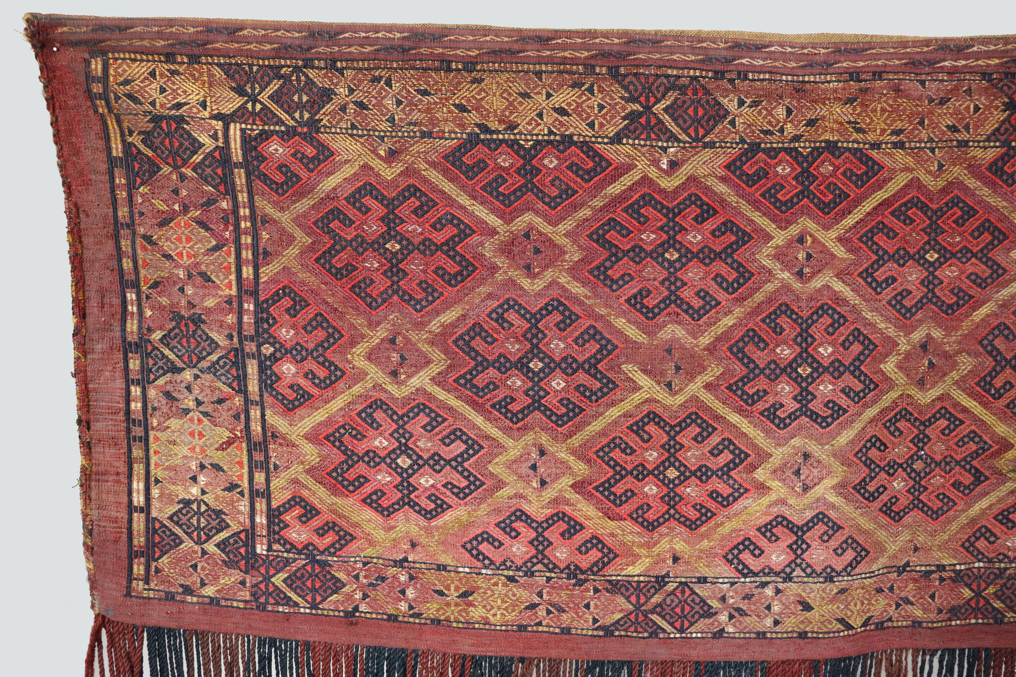 133x115 cm Antik und seltener Uzbek Nomaden Zelttasche tasche Torba aus Afghanistan Djaller Turkmenistan  Nr:EB23