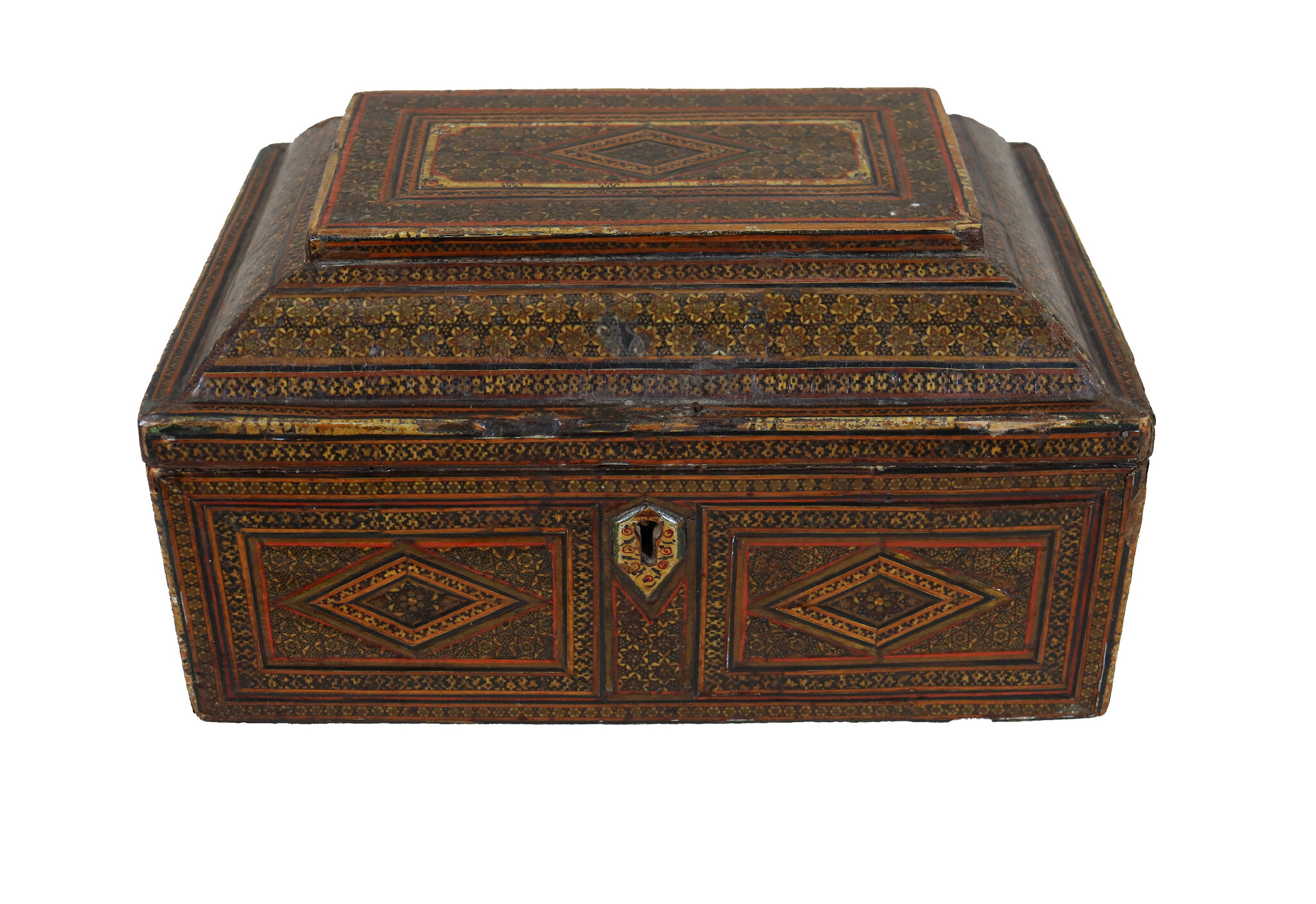 Antique Islamic Khatam Kari   Chest Box cabinet, 18th/19th century No: A