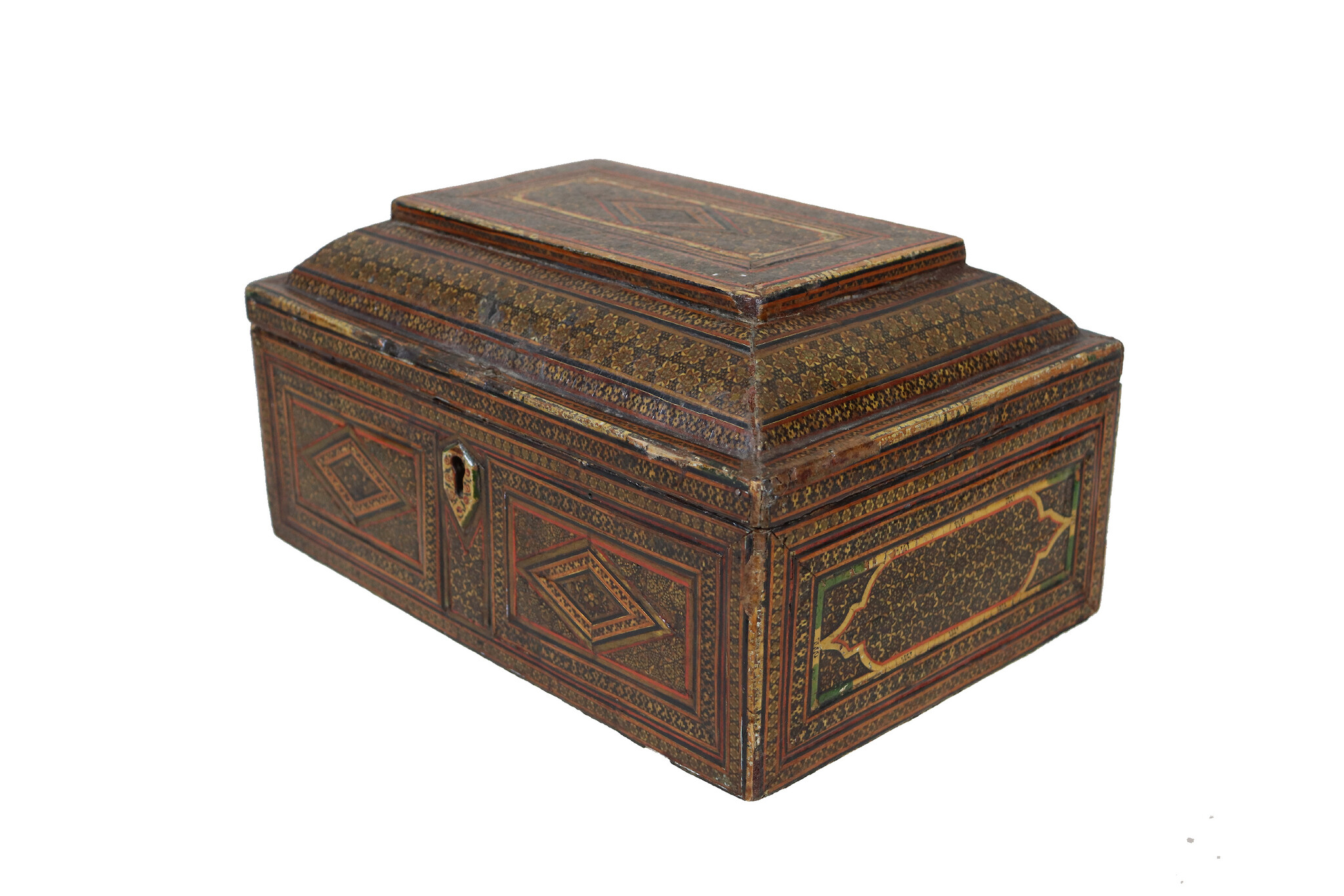 Antique Islamic Khatam Kari   Chest Box cabinet, 18th/19th century No: A