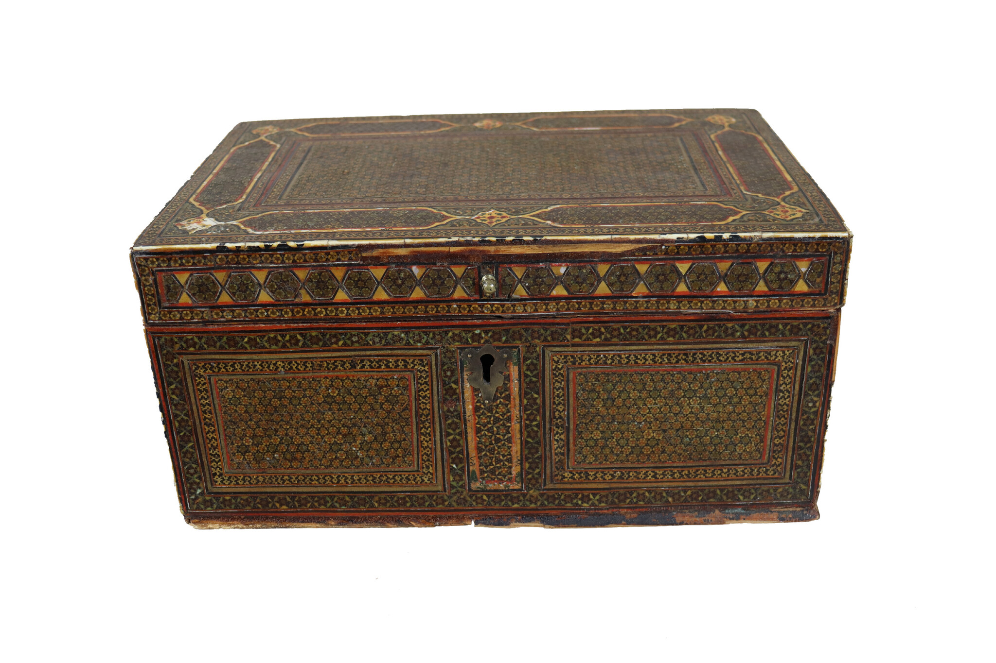 Antique Islamic Khatam Kari Chest Box cabinet, 18th/19th century No: B