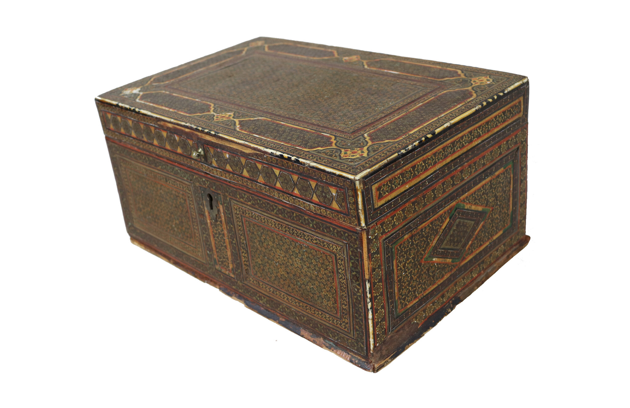 Antique Islamic Khatam Kari Chest Box cabinet, 18th/19th century No: B
