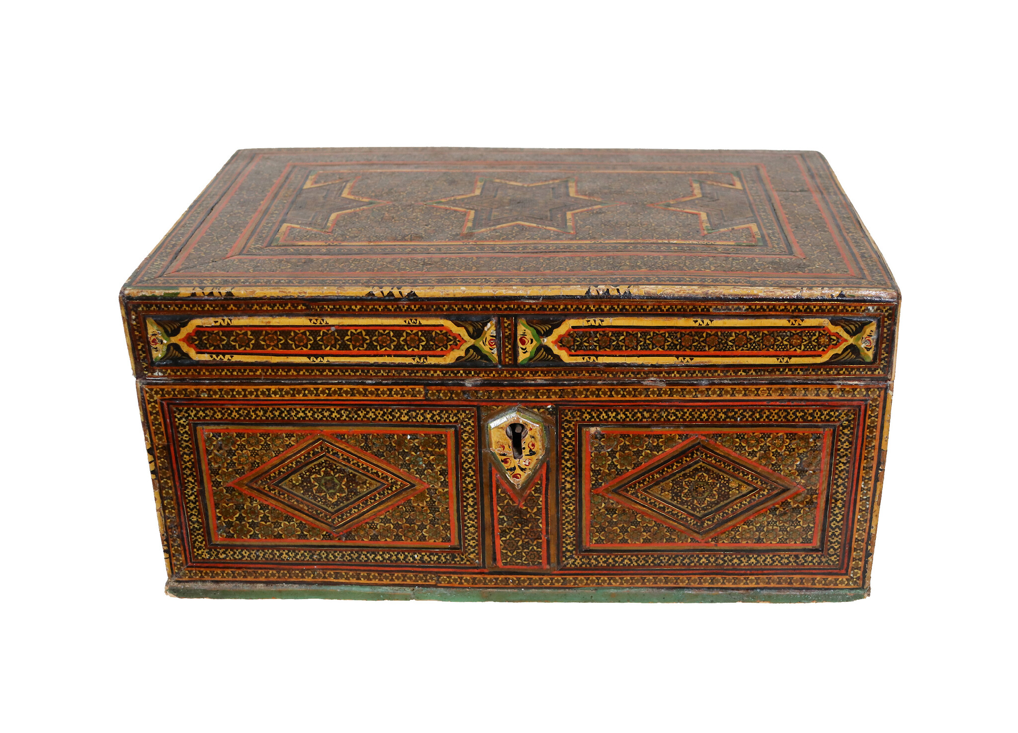 Antique Islamic Khatam Kari Chest Box cabinet, 18th/19th century No: C