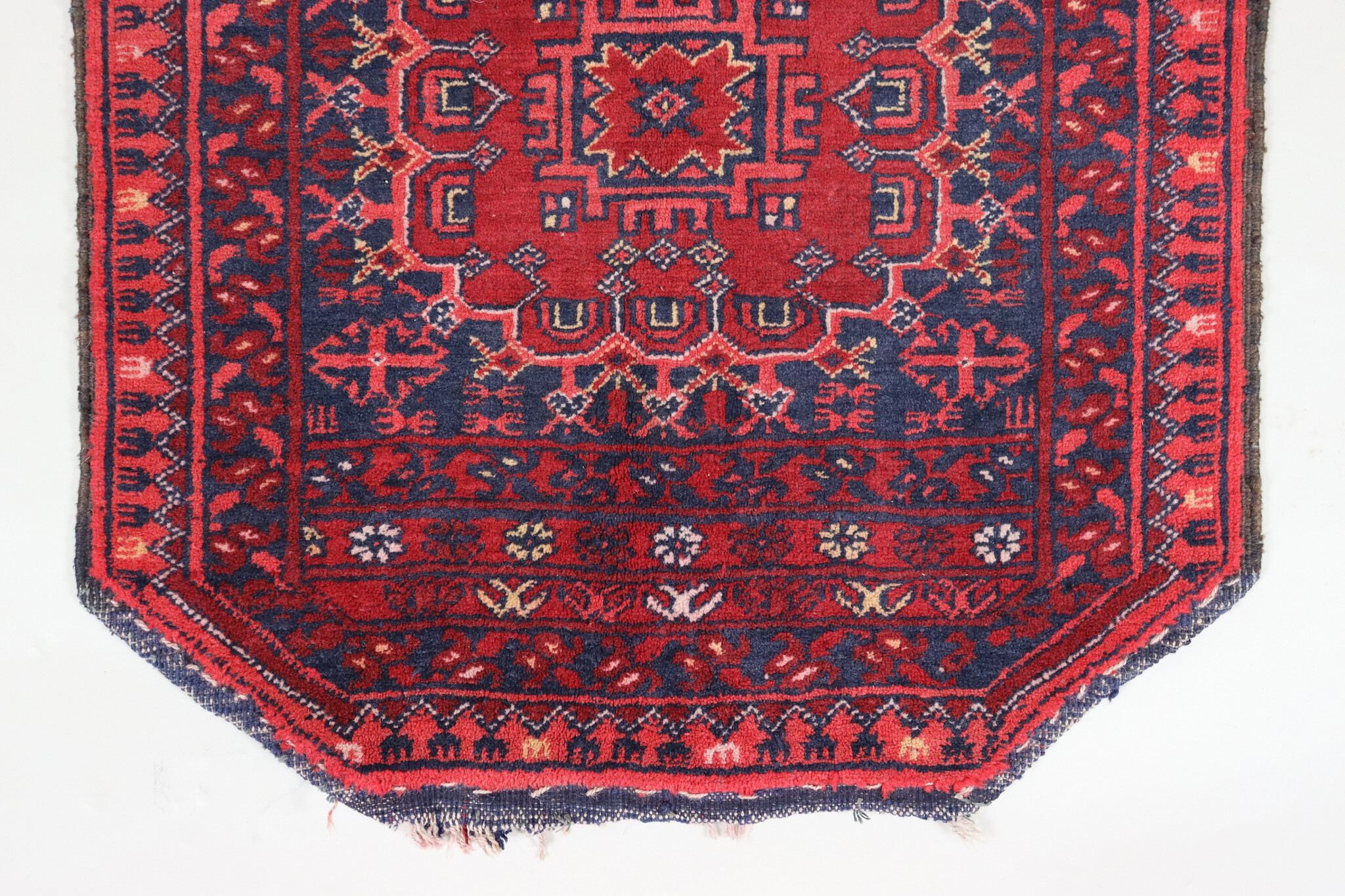 Antiker turkmenischer Ersari Elefantenfuß Design Teppich Pferdesatteldecke Decke Teppich aus Afghanistan Nr:23A