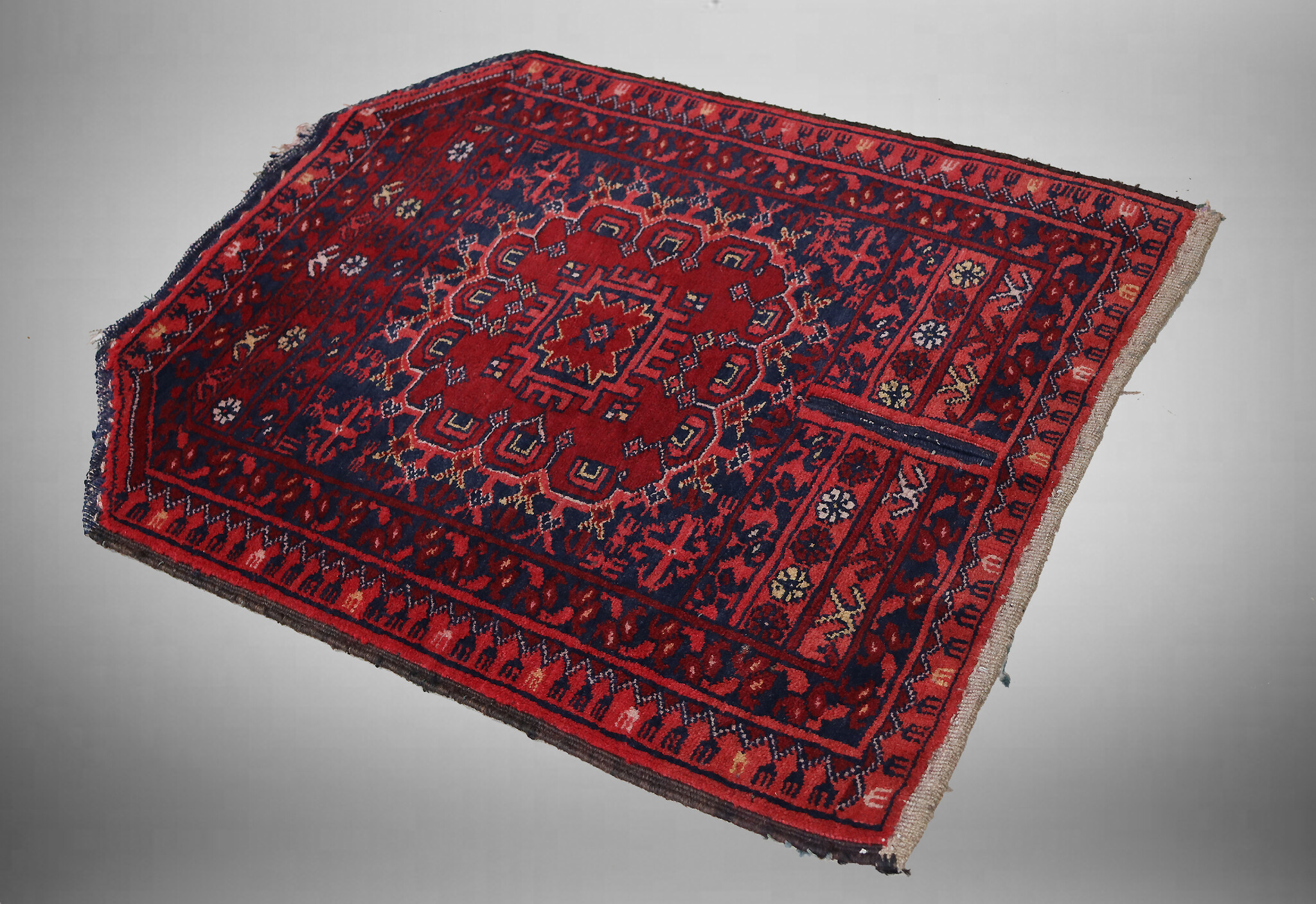 Antique Turkmen Ersari Elephant foot design Turkmen Rug Horse saddle cover blanket rug from Afghanistan Nr:23A