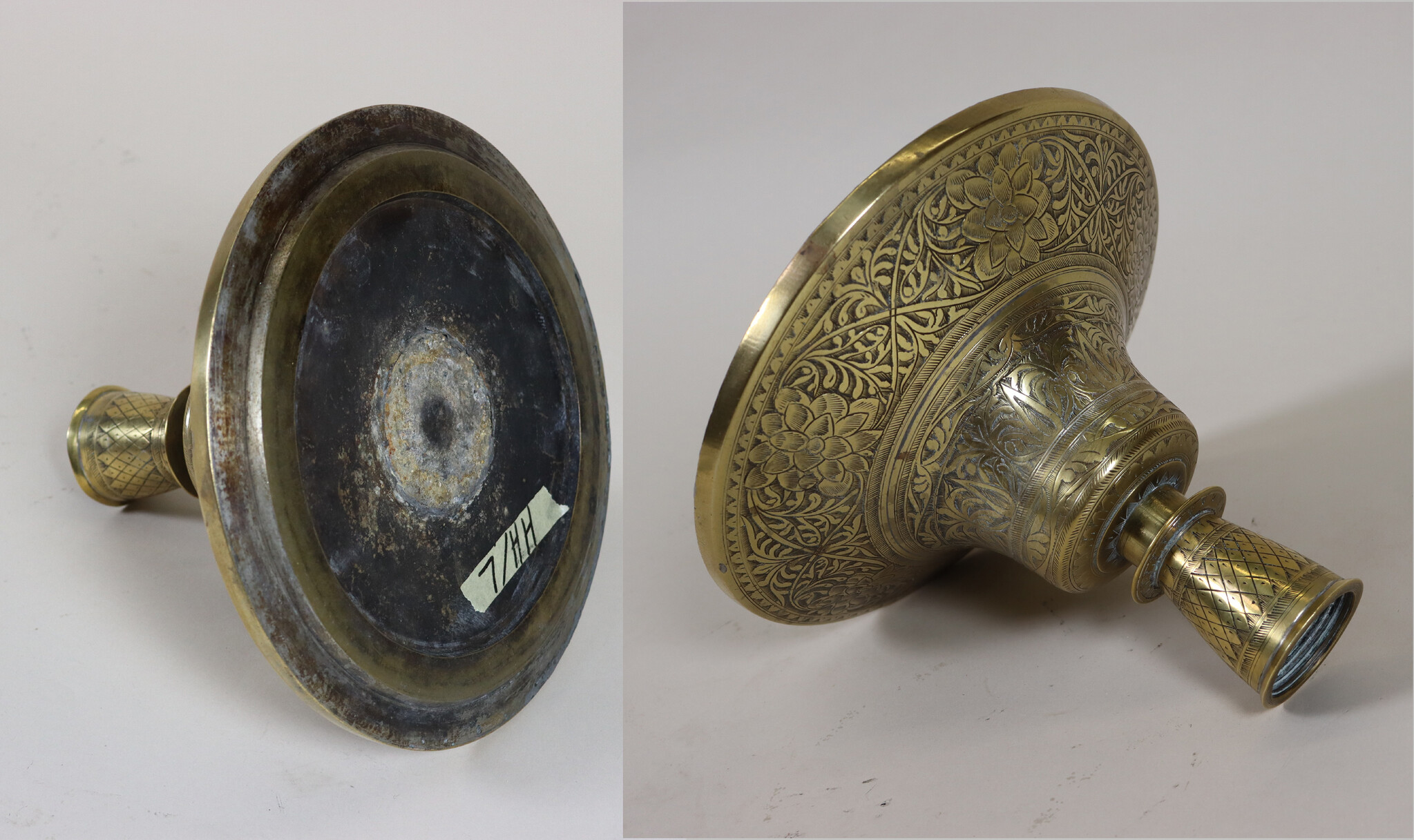 Antique Engraved Brass Hookah Shisha hubble-bubble from india pakistan No:23/L