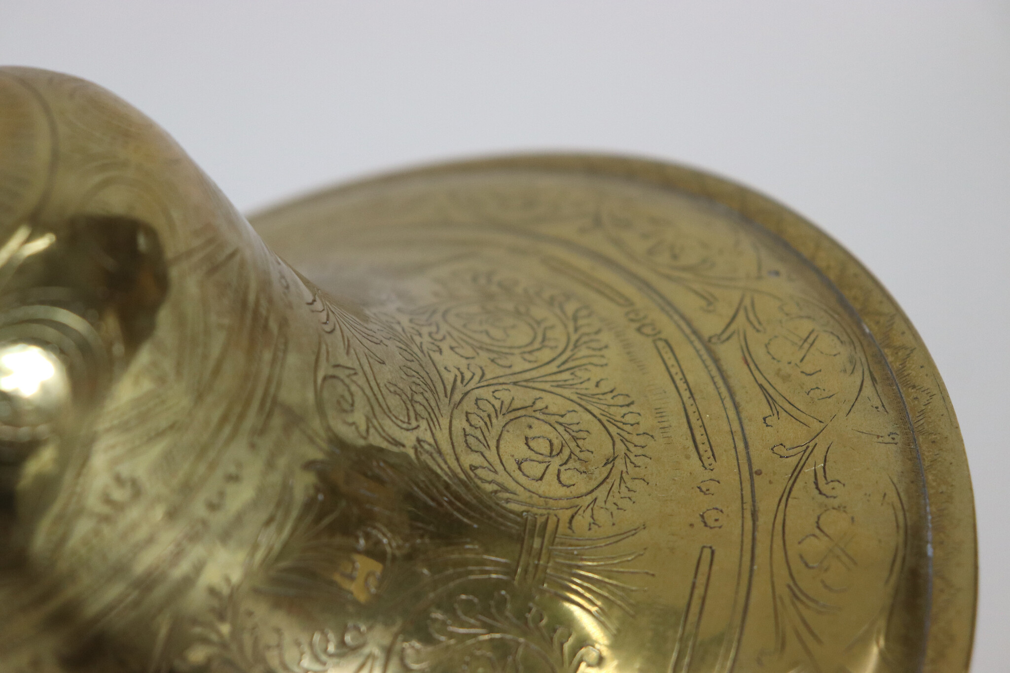 Antique Engraved Brass Hookah Shisha hubble-bubble from india pakistan No:23/M