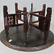 93  cm Ø  Antique ottoman orient Islamic  Hammer Engraved Copper table Tea table side table Tray from Afghanistan  No-HH - HH22A
